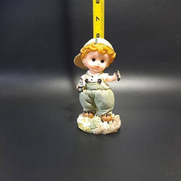 Vintage Boy Figurine By Greenbrier International Hand Painted Collectible Decor - Picture 3 of 8